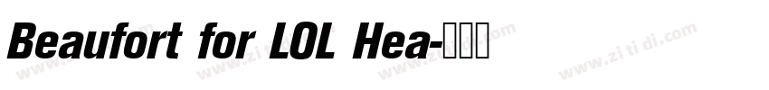 Beaufort for LOL Hea字体转换